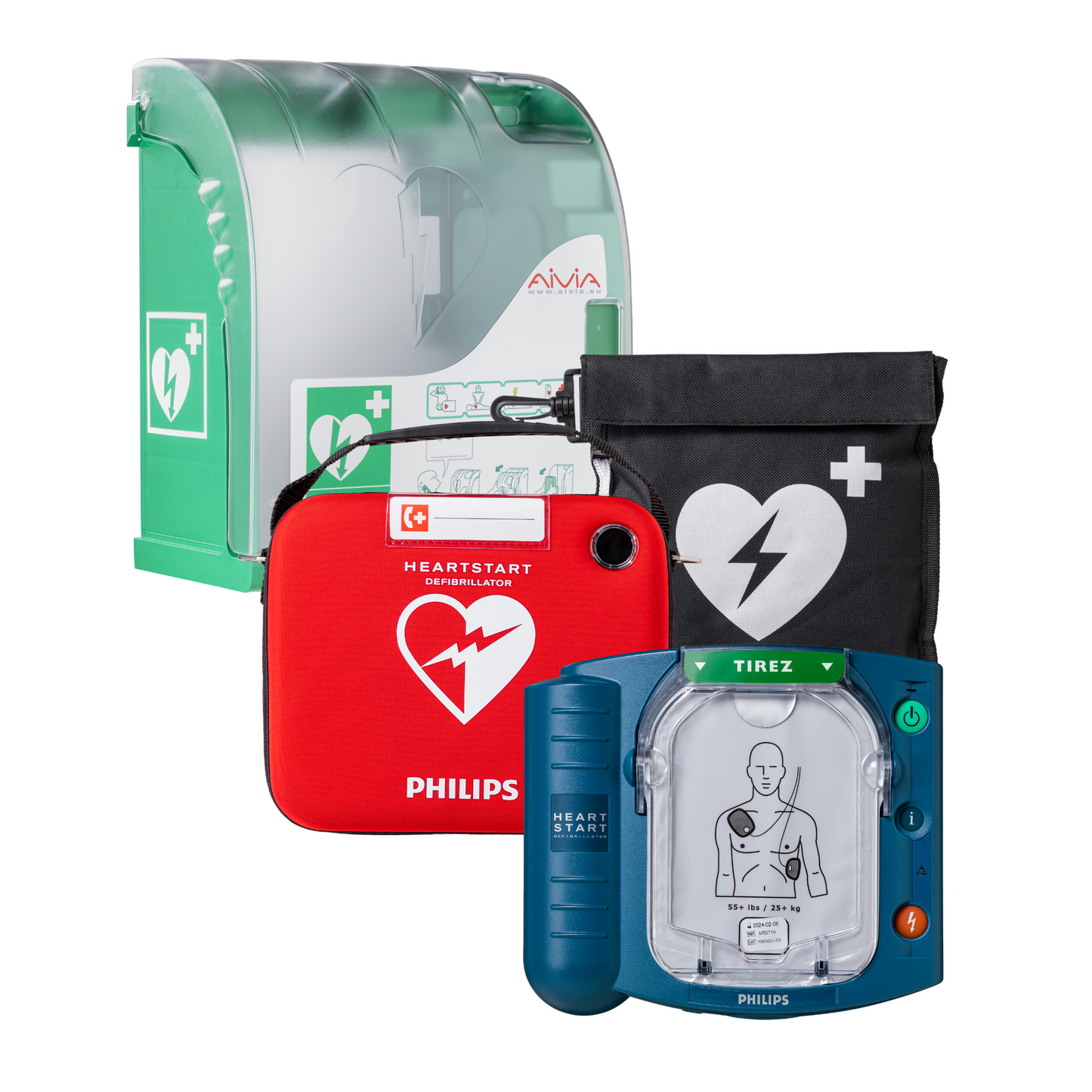 Pack complet Philips Heartstart - DAE HS1 avec Boitier exterieur (sans pin)