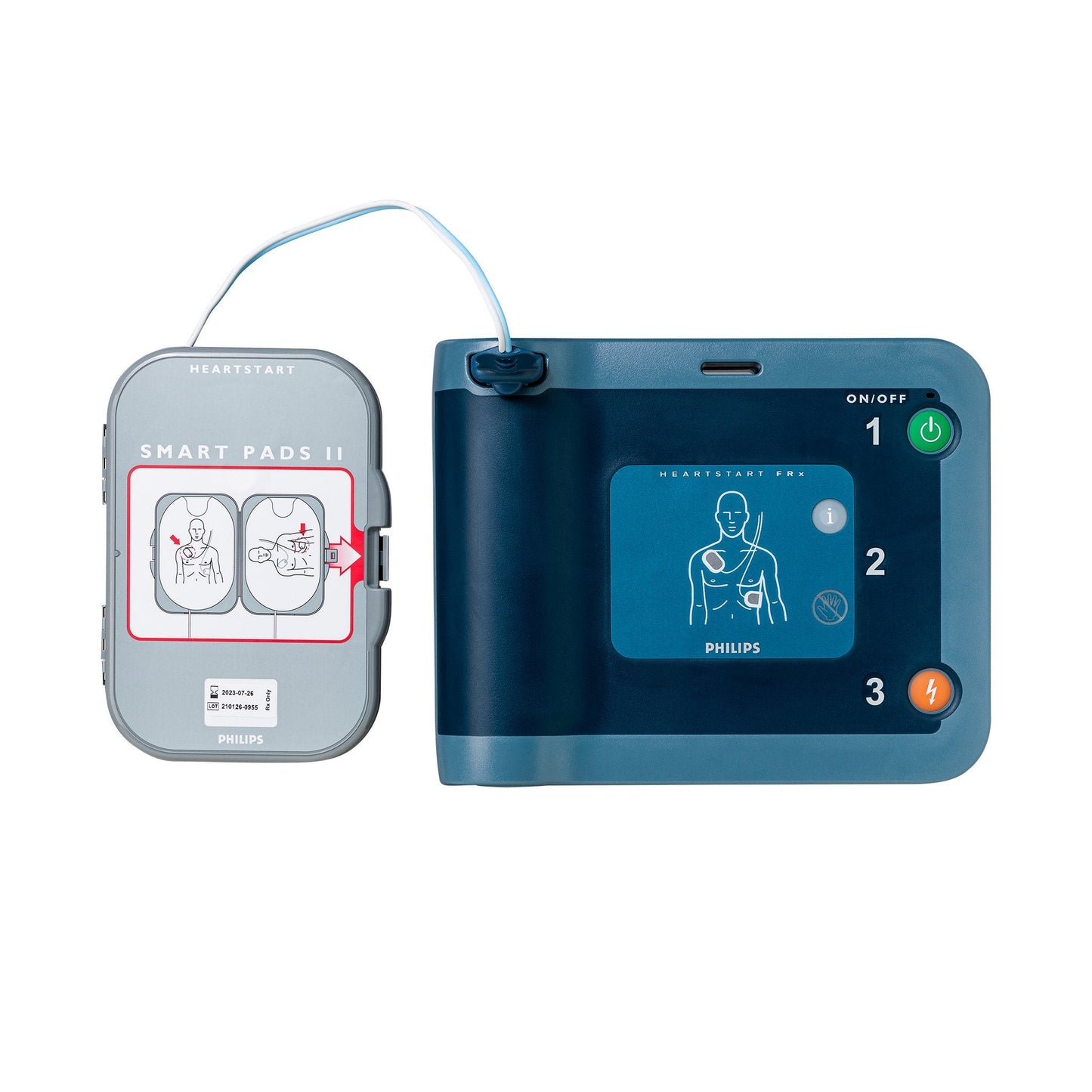 Komplettes Philips Heartstart-Paket – FRx AED mit Schutzhülle und Baby-/Kinderschlüssel