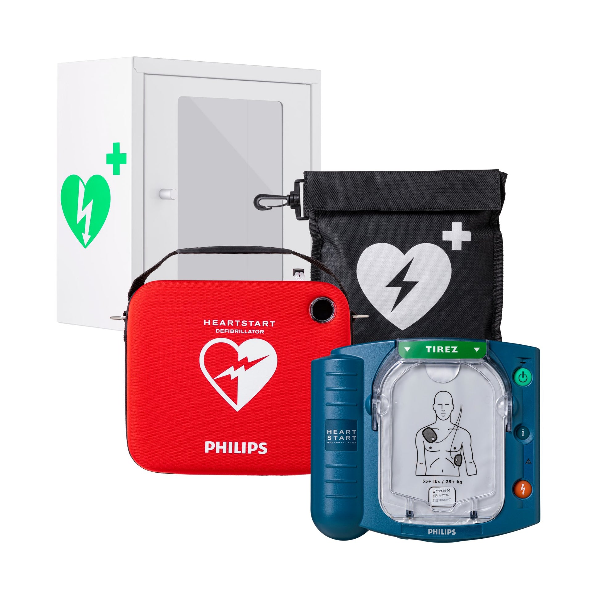 Philips Heartstart Komplettpaket – HS1 AED mit weißer Innenbox