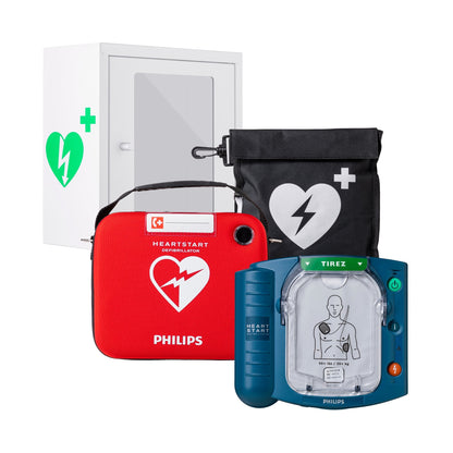 Pack complet Philips Heartstart - HS1 DAE avec Boitier intérieur blanc - M5066A