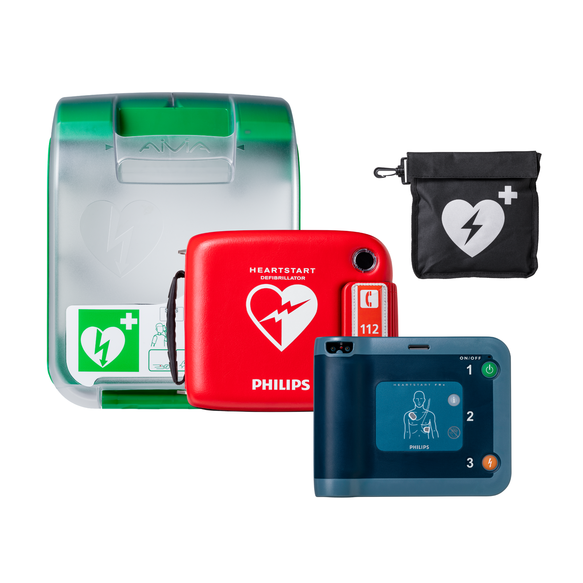 Pack complet Philips FRx – DAE avec boîtier extérieur Aivia 200