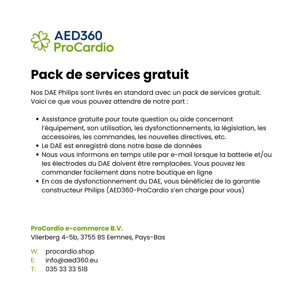 Pack complet Philips HS1 – DAE avec boîtier extérieur (sans broche)