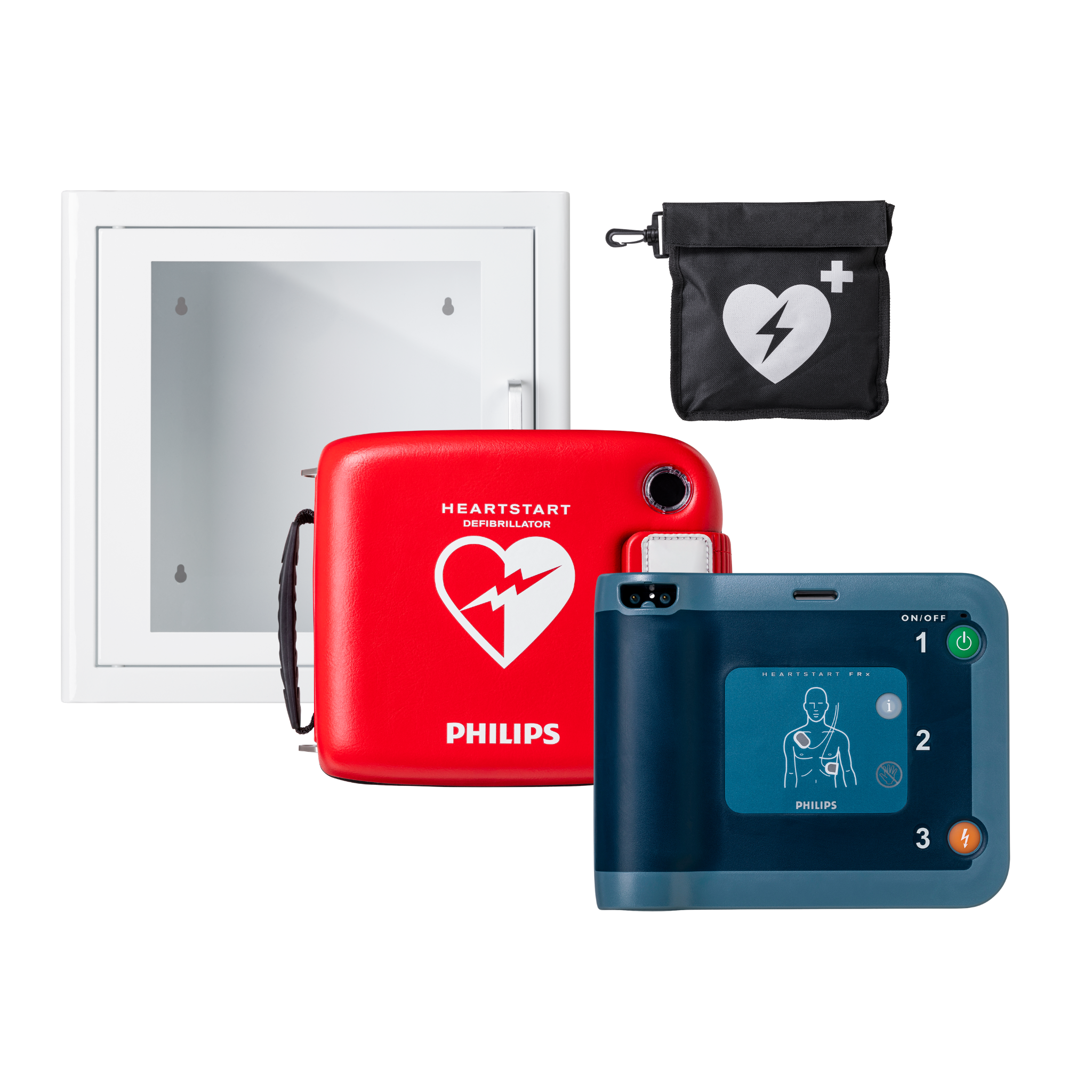 Pack complet Philips FRx – DAE avec boîtier intérieur blanc