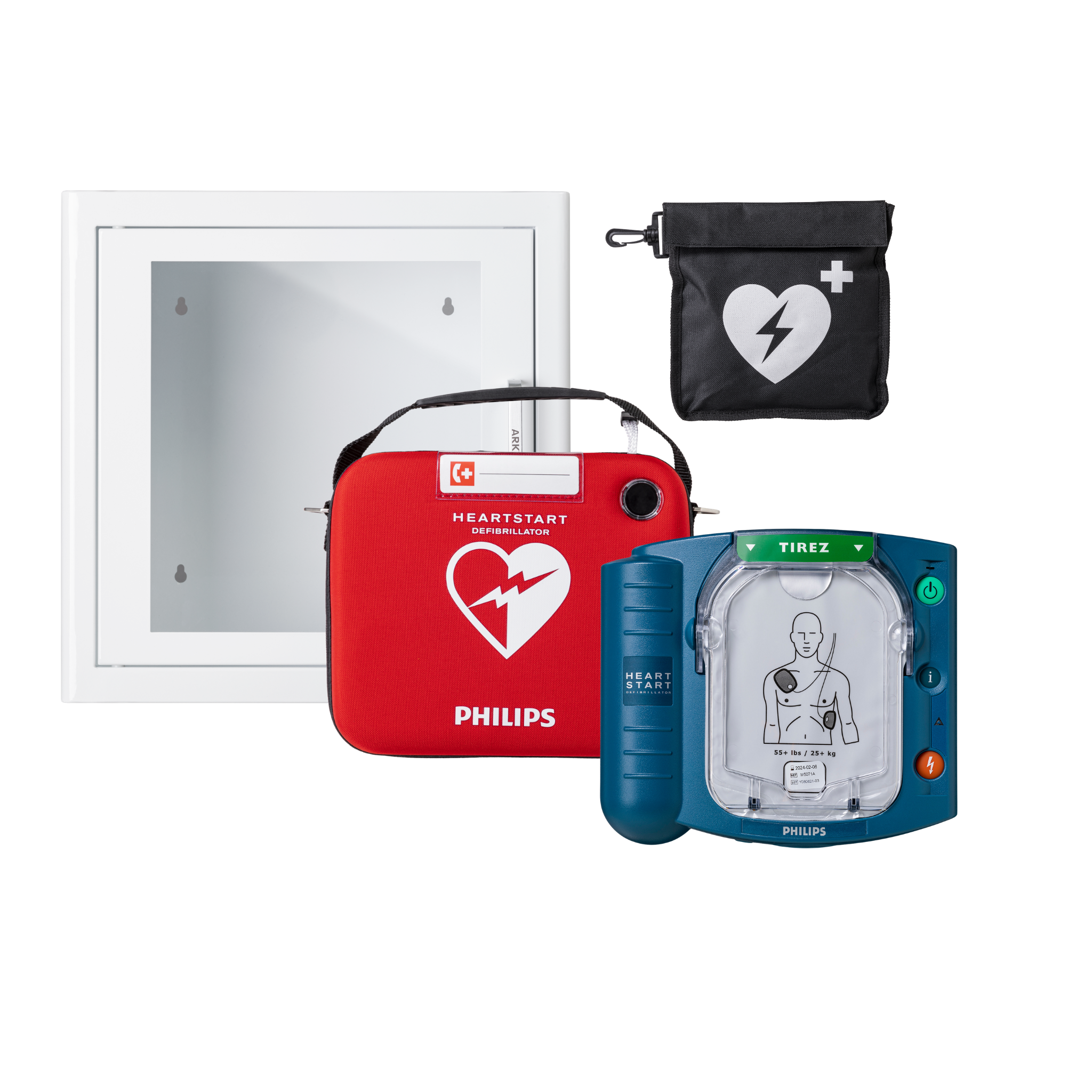 Pack complet Philips HS1 – DAE avec boîtier intérieur blanc/vert