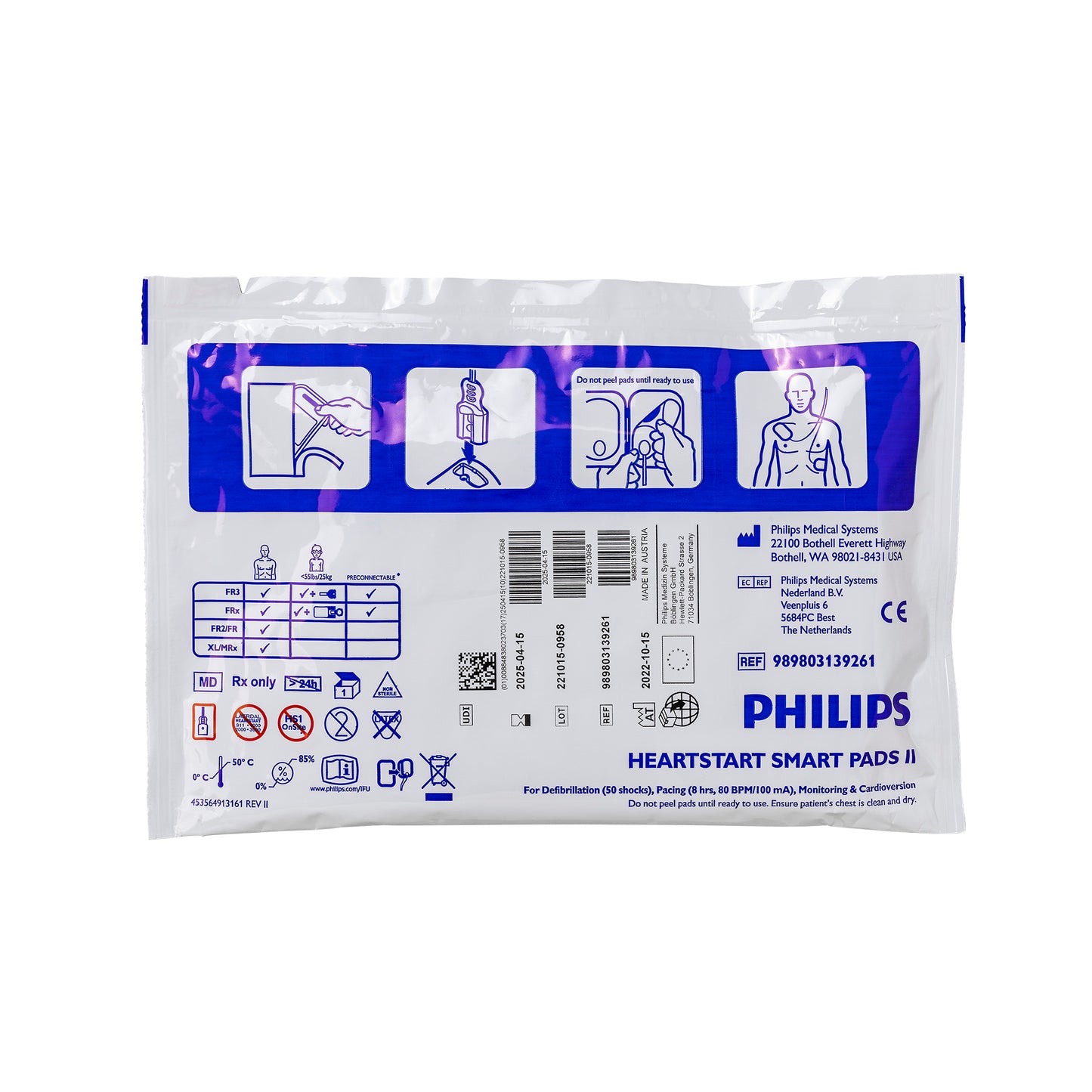 Philips Heartstart DAE accessoires - électrodes FRx